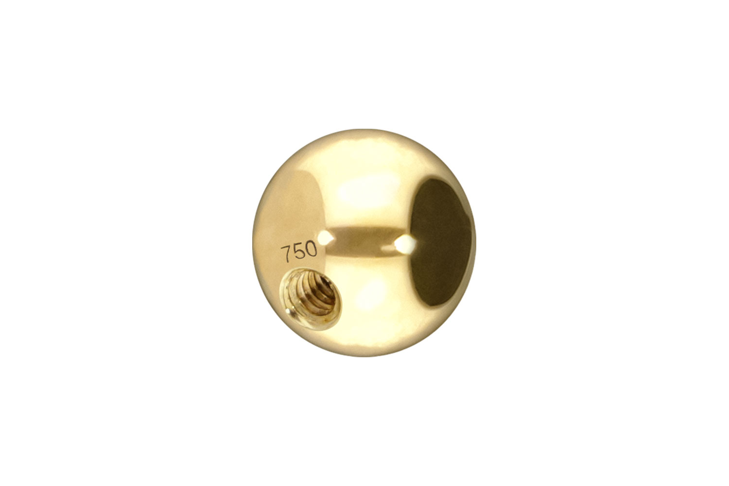 14/18 Karat Gold Schraubkugel von Piercingline